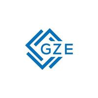 gze letra logo diseño en blanco antecedentes. gze creativo circulo letra logo concepto. gze letra diseño. vector