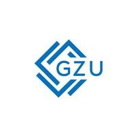 gzu letra logo diseño en blanco antecedentes. gzu creativo circulo letra logo concepto. gzu letra diseño. vector