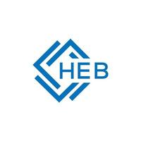 HEB letter logo design on white background. HEB creative  circle letter logo concept. HEB letter design. vector