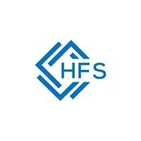 hfs letra logo diseño en blanco antecedentes. hfs creativo circulo letra logo concepto. hfs letra diseño. vector