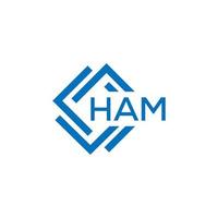 HAM letter logo design on white background. HAM creative  circle letter logo concept. HAM letter design. vector