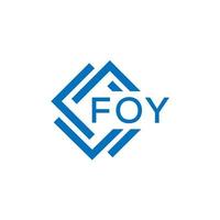 foy letra logo diseño en blanco antecedentes. foy creativo circulo letra logo concepto. foy letra diseño. vector