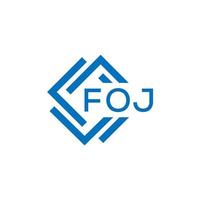 FOJ letter logo design on white background. FOJ creative  circle letter logo concept. FOJ letter design. vector