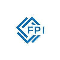 fpi letra logo diseño en blanco antecedentes. fpi creativo circulo letra logo concepto. fpi letra diseño. vector