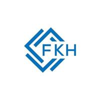 FKH letter logo design on white background. FKH creative  circle letter logo concept. FKH letter design. vector