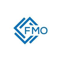FMO letter logo design on white background. FMO creative  circle letter logo concept. FMO letter design. vector