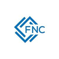 fnc letra logo diseño en blanco antecedentes. fnc creativo circulo letra logo concepto. fnc letra diseño. vector