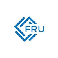 FRU letter logo design on white background. FRU creative  circle letter logo concept. FRU letter design. vector
