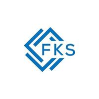 FKS letter logo design on white background. FKS creative  circle letter logo concept. FKS letter design. vector