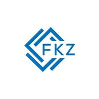 FKZ letter logo design on white background. FKZ creative  circle letter logo concept. FKZ letter design. vector