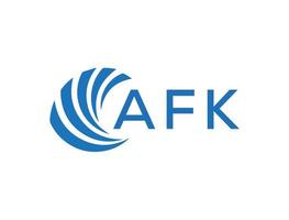 afk resumen negocio crecimiento logo diseño en blanco antecedentes. afk creativo iniciales letra logo concepto. vector