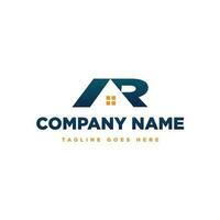 Logo template for AR real estate vector