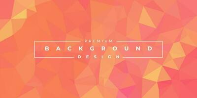 abstract modern  low poly triangle orange background vector