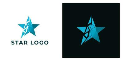 estrella tecnología logo vector icono ilustración