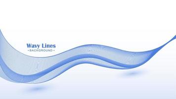 Elegant smooth wavy lines background vector