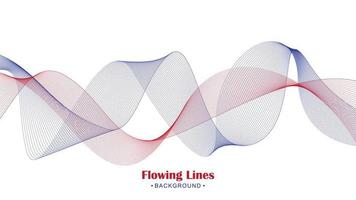 Flowing line style background design vector