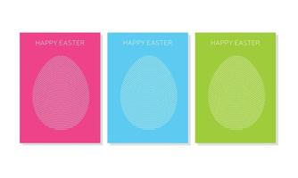 Minimalistic Easter card. Geometric card for Easter holiday. Vector illustration.