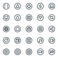 Badge outline icons for ui ux. vector