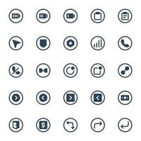 Badge glyph icons for ui ux. vector