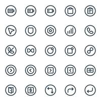 Badge outline icons for ui ux. vector