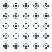 Badge glyph icons for ui ux. vector