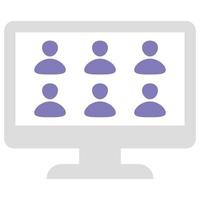 Video Conference is a simple editable icons thematics of Video Conference. Combine different elements to create eye-catching compositions that help you tell a better story for your lan vector