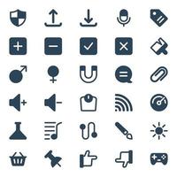 Glyph icons for Web and mobile. vector