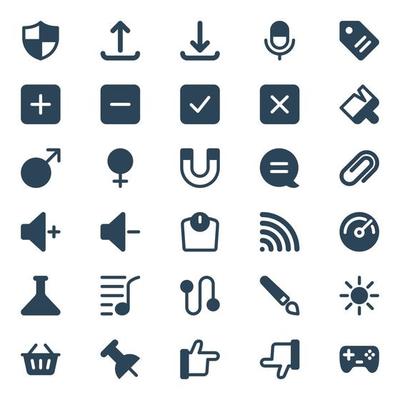 Glyph icons for Web and mobile.