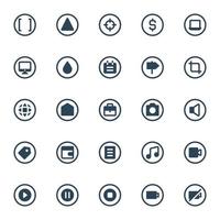 Badge glyph icons for ui ux. vector