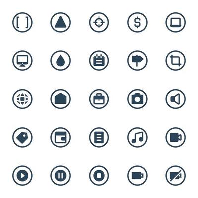 Badge glyph icons for ui ux.