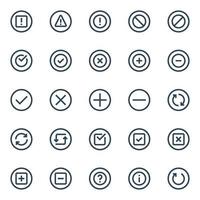 Badge outline icons for ui ux. vector