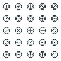 Badge outline icons for ui ux. vector