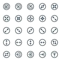 Badge outline icons for ui ux. vector