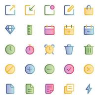 Filled outline, smooth icons for Web and mobile. vector