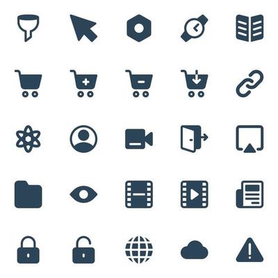 Glyph icons for Web and mobile.