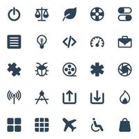 Glyph icons for Web and mobile. vector