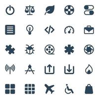 Glyph icons for Web and mobile. vector