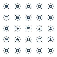 Badge glyph icons for ui ux. vector