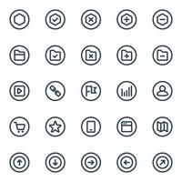 Badge outline icons for ui ux. vector