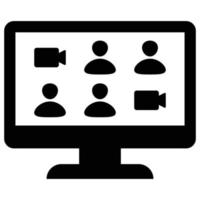 Video Conference is a simple editable icons thematics of Video Conference. Combine different elements to create eye-catching compositions that help you tell a better story for your lan vector