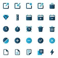 Gradient color icons for Web and mobile. vector