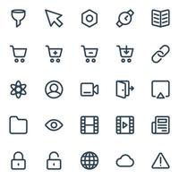 Outline icons for Web and mobile. vector