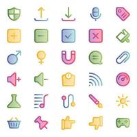 Filled outline, smooth icons for Web and mobile. vector
