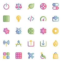 Filled outline, smooth icons for Web and mobile. vector