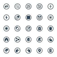 Badge glyph icons for ui ux. vector