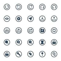 Badge glyph icons for ui ux. vector