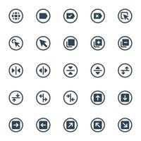 Badge glyph icons for ui ux. vector