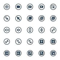 Badge glyph icons for ui ux. vector