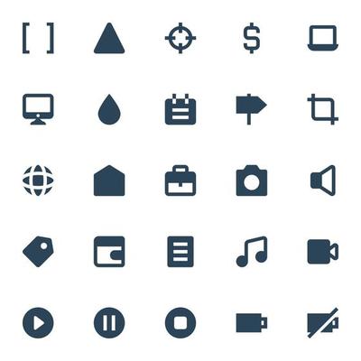 Glyph icons for ui ux.