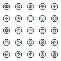 Badge outline icons for ui ux. vector